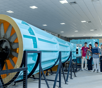Wind Tunnel Funnel at IIAEM, JAIN (Deemed-to-be University)