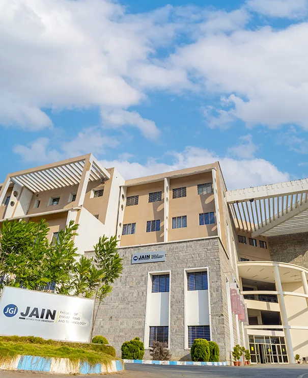 The building of IIAEM, JAIN (Deemed-to-be University) a top choice among best aerospace engineering colleges in Bangalore, shines brightly.